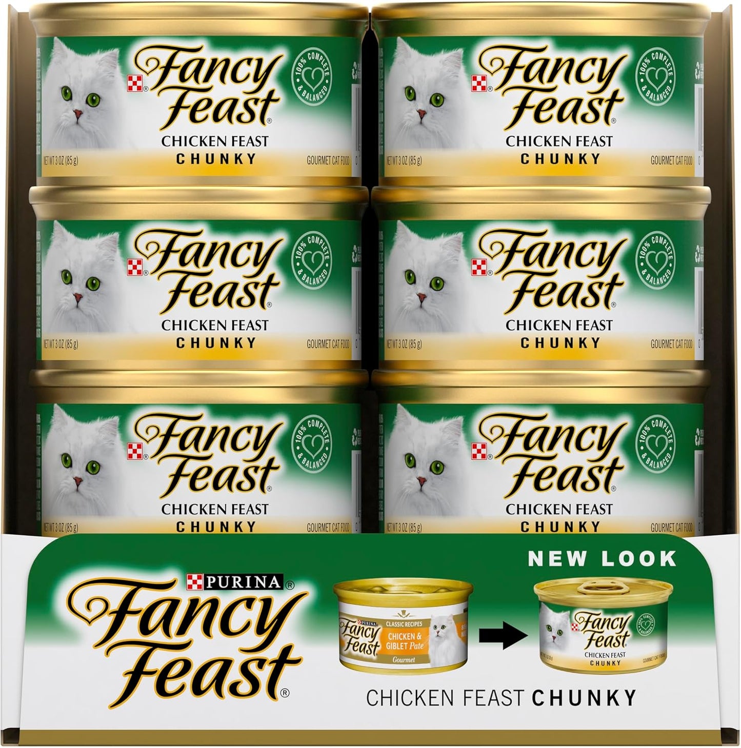 FANCY FEAST Adult Chunky Chicken Wet Cat Food 24x85g