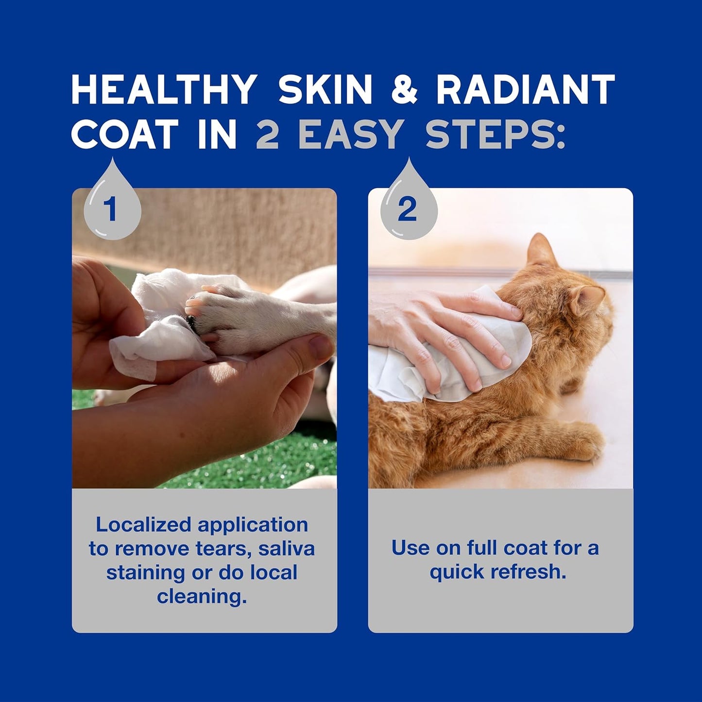 DOUXO® Skin & Coat SPA - Ultra-Safe Multipurpose Wipes for Dogs and Cats, 100 Wipes