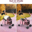 PaWz 4 Wheels Foldable Pet Stroller Dog Cat Travel Carrier Large Pink