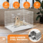 Pet Scene 3in1 Dog Crate 89x64.5x61cm,Dog Kennel Cat Cage Puppy Pen