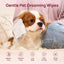 HICC PET Wipes for Dogs and Cats, Vet-Recommended Pets Cleaning Wipes, Deodorizing Hydrating, Nourishes Smoothes Fur, Fermented Coconut Oil Grooming Paws, Body and Butt, Thicken, Unscented, 100 Count