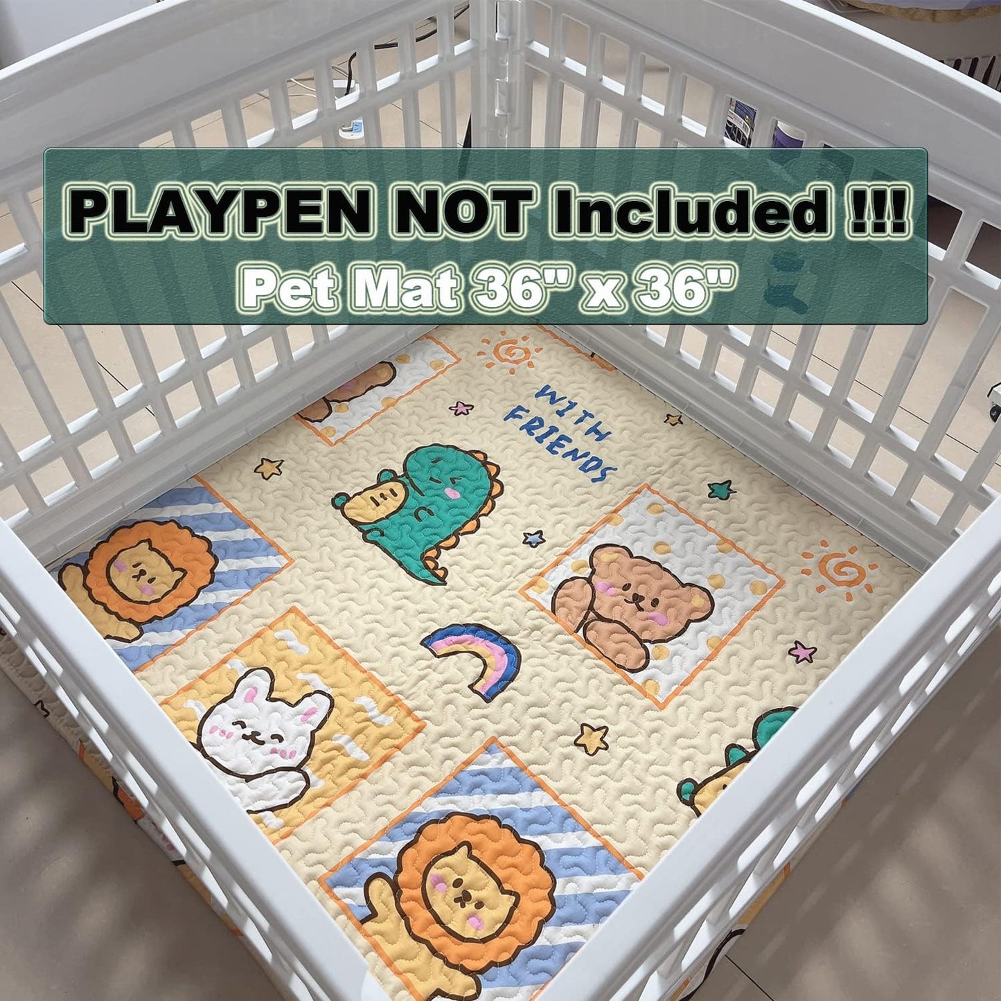 Dog Playpen Urine Pad Dog Pee Pads Puppy Pads, [PLAYPEN NOT Included!!]