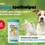 Petkin Cat and Dog Dental Wipes, 80 Wipes (Fresh Mint) (80 Wipes Total)