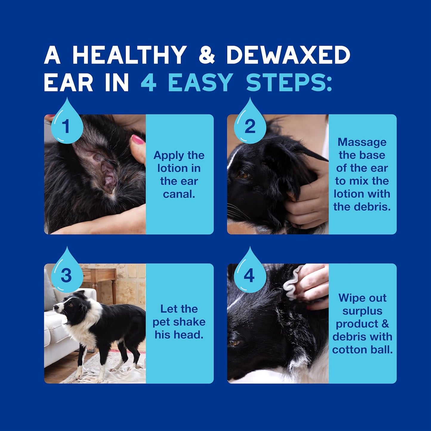 DOUXO® Skin & Coat SPA - Ultra-Safe Dewaxing Ear Cleaner for Dogs and Cats, 4.1 fl oz-USA Made