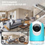 SV3C Indoor Security Camera 2K Pan/Tilt Wireless WiFi Pet Camera Temp & Humidity Cry Noise and Motion Detection, Two Way Audio 2.4G&5G Baby with Alexa