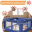 besuhot Dog Playpen 42 × 42 Inch, Puppy PlayPen with Gate for Puppies, Cat, Small and Medium Dogs, Pet PlayPen with Roof for Outdoors & Indoors, Tear Resistant Fabric, Safe & Sturdy Dog Fence