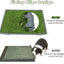 Dog Grass Pad with Tray: Reusable Training Pad with 2-Pack Replaceable Artificial Grass 22"x18" Grey