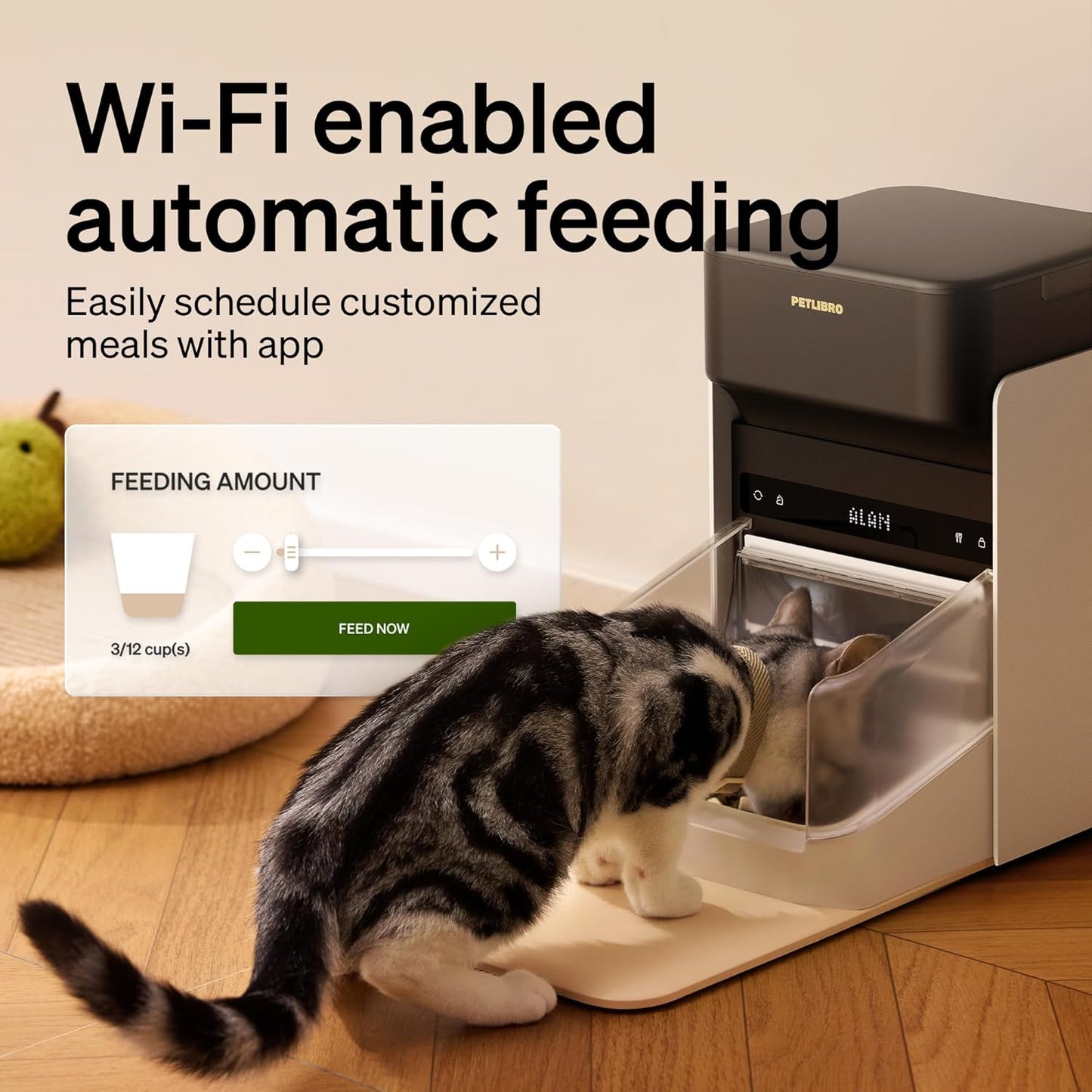 PETLIBRO Upgraded RFID Automatic Cat Feeder, 5G Wi-Fi Automatic Pet Feeder, 3L Auto Cat Feeder App Control