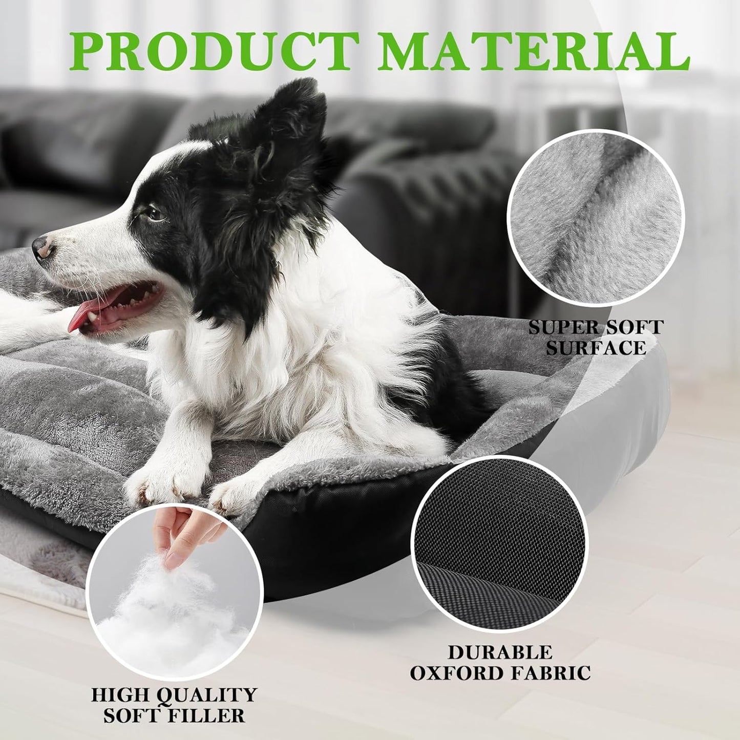 Bnonya Dog Bed, Orthopedic Small Dog Bed with Sides