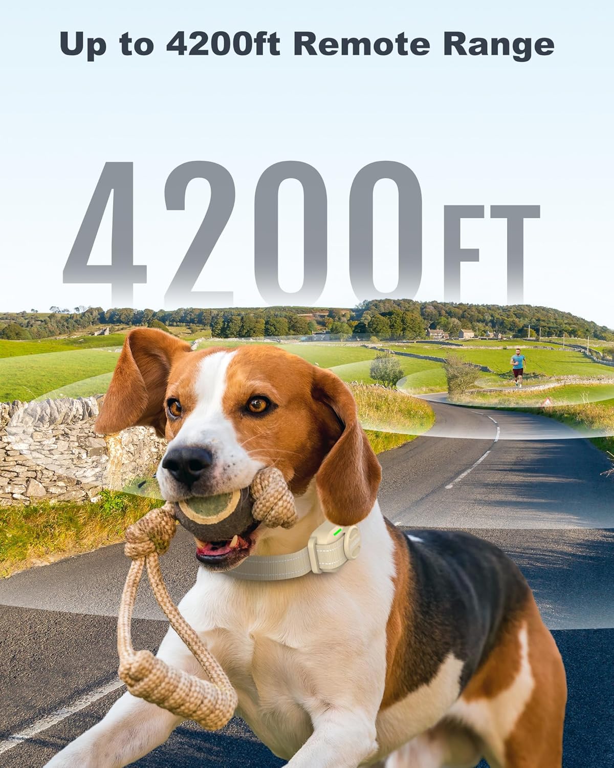 Jugbow Dog Shock Collar - 4200FT Dog Training Collar with Remote for 5-120 lb Large
