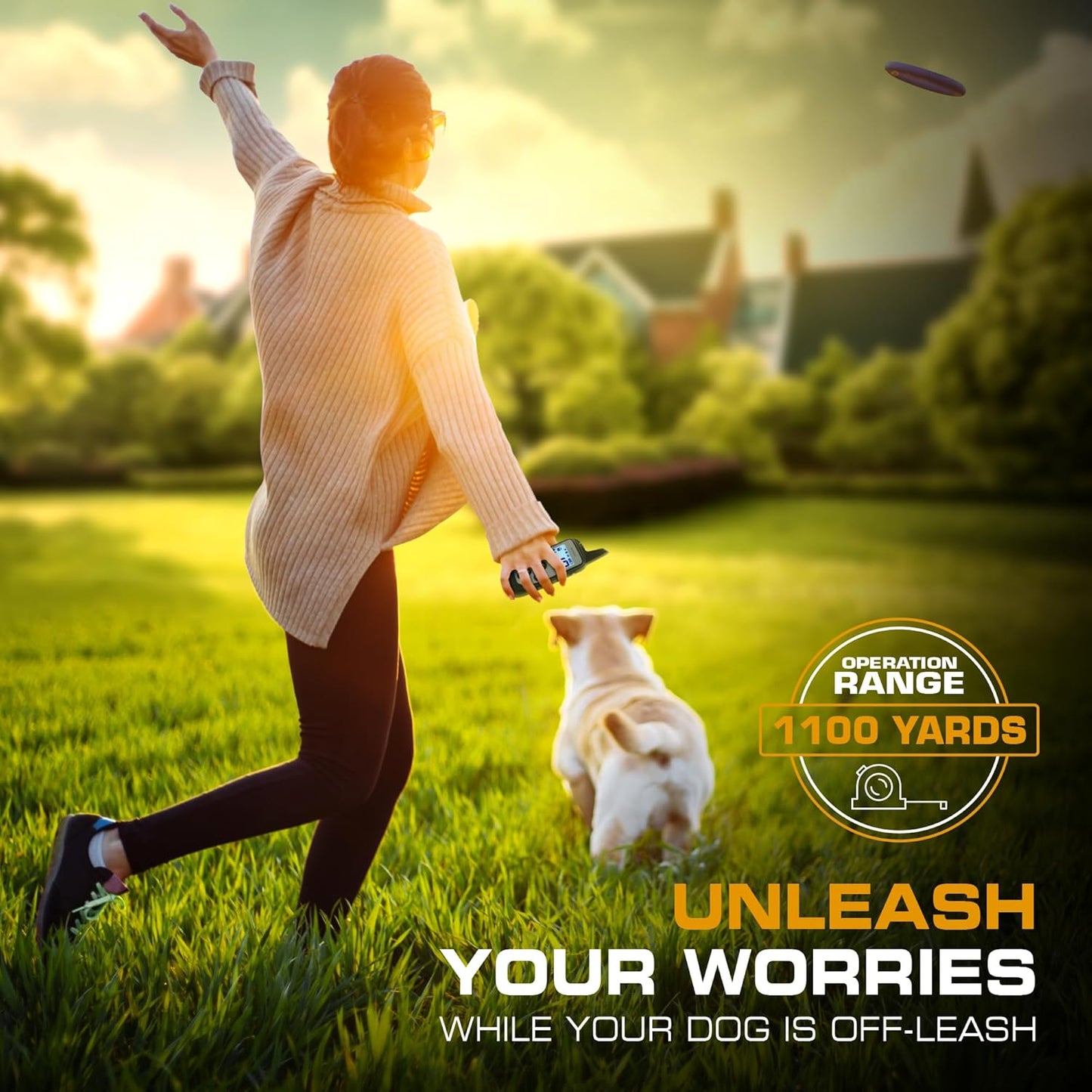INVIROX Dog Training Collar [2025 Edition] 123 Levels 1100yd Range E Collar
