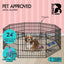 Beastie Foldable Pet Dog Metal Playpen 24", 8 Panels Folding Dog Play Pen Frame for Puppy