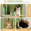 PAWZ Road Cat Tree, 181cm Cat Tower for Indoor Large Cats, Cat Furniture with 2 Spacious Cat Condo, Large Top Perch,2 Hammock(Dia=35cm), 2 Round Perches,Sisal Covered Scratching Post.Grey