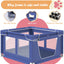 besuhot Dog Playpen 42 × 42 Inch, Puppy PlayPen with Gate for Puppies, Cat, Small and Medium Dogs, Pet PlayPen with Roof for Outdoors & Indoors, Tear Resistant Fabric, Safe & Sturdy Dog Fence