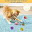 Retro Shaw Cat Toys Balls, Woolen Yarn Cat Ball Toy with Bell Inside-6 pack
