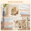 Heybly Cat Tree with Cat Self Groomer Brush, Cat Tower Condo for Indoor Cats with Padded Plush Perch,Beige