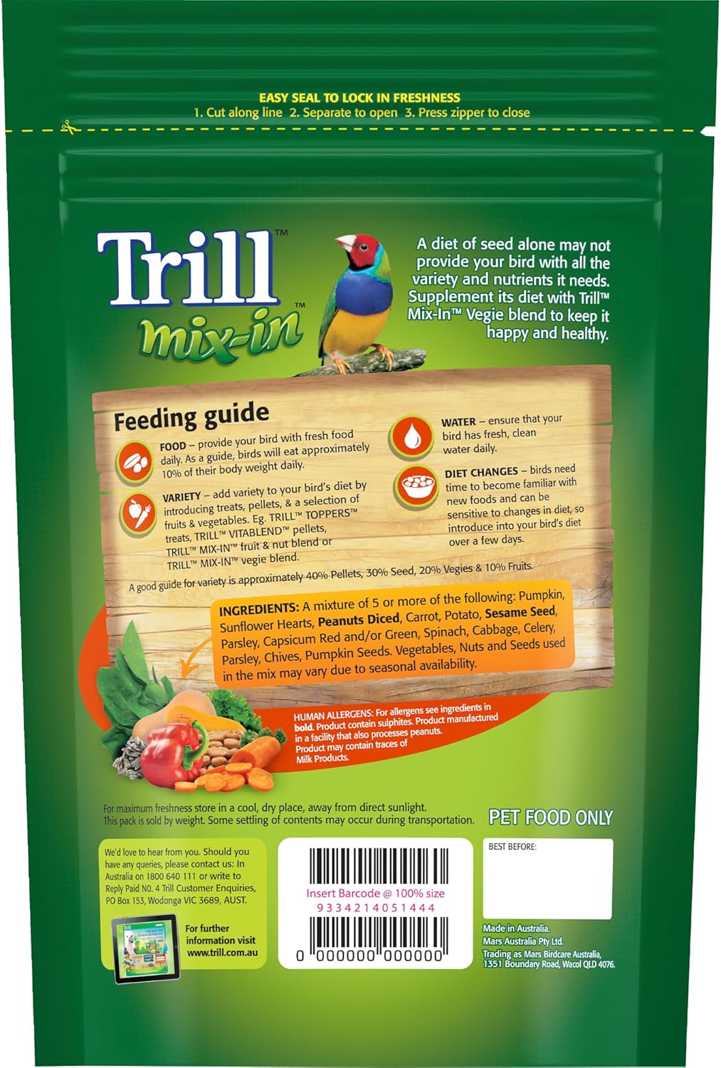 Trill Mix-in Vegie Blend, 300g