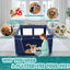 XVISHX 42x42x25.6 Inches Puppy Playpen with Gate, Dog Fence for Indoor & Outdoor, Blue