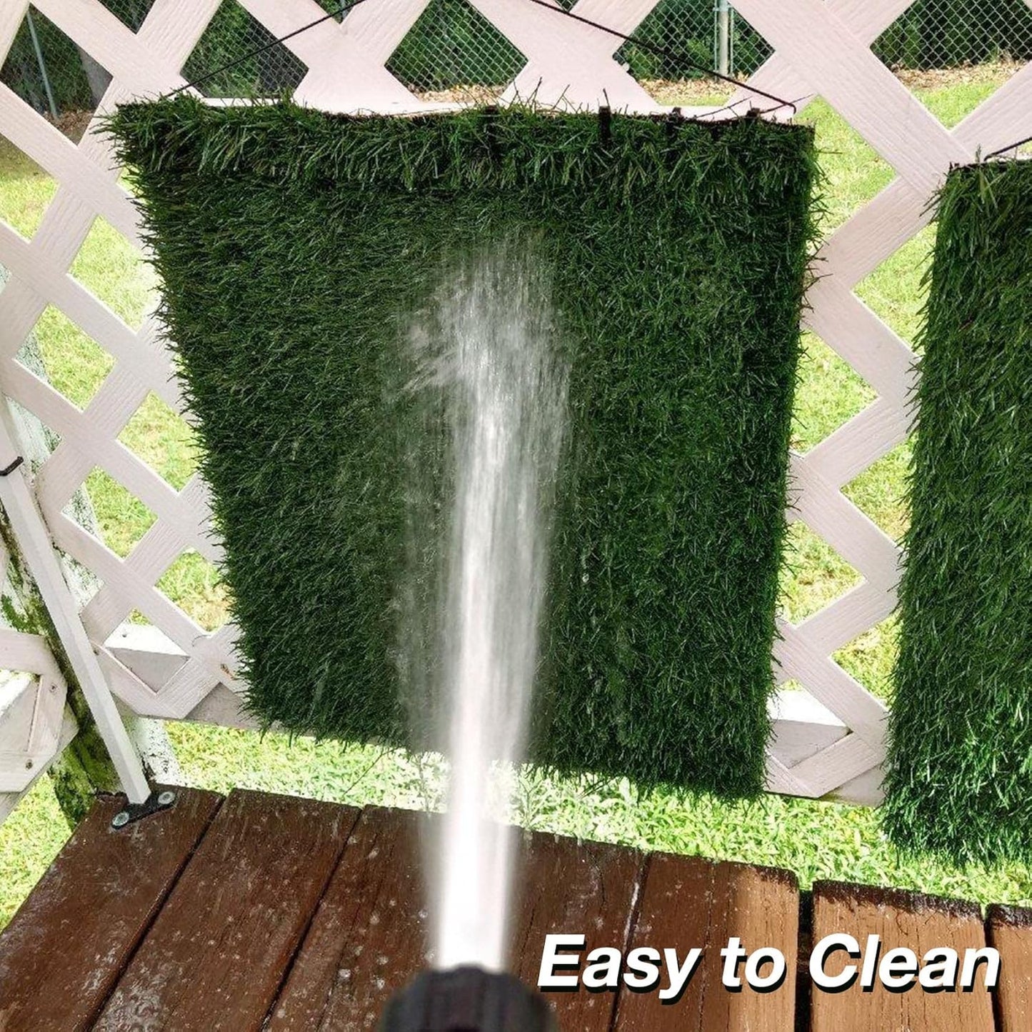 GLOBREEN Puppy Artificial Grass Pee Pad for Dogs Potty Trianing, 2 Pack Replacement Pet Fake Grass Mat, Reusable & High Drainage - 18 x 14 Inches