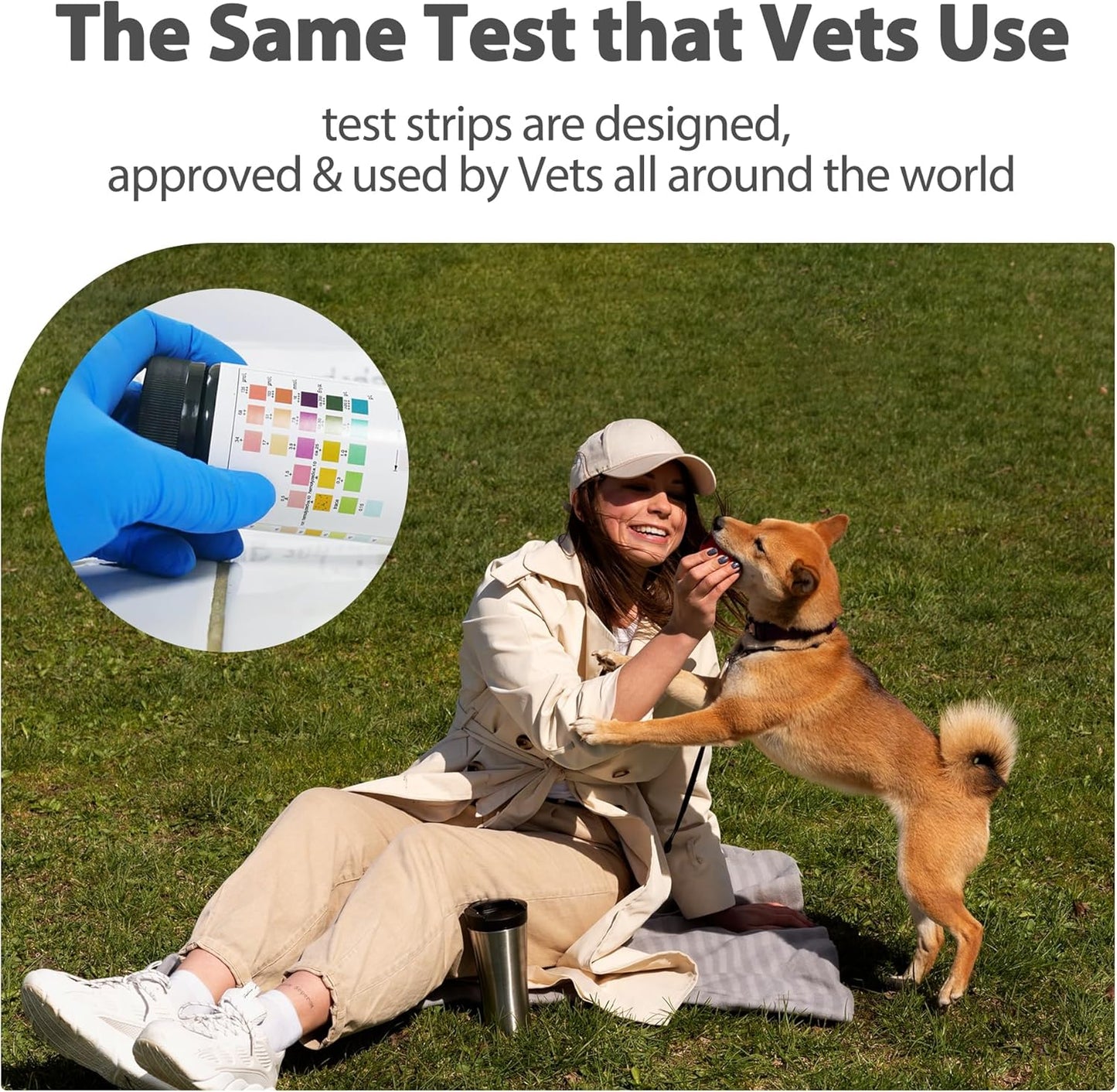 60-Count Pet Urine Test Strips for Dogs & Cats - Accurate 10-in-1 Rapid UTI and Health Diagnostic Kit