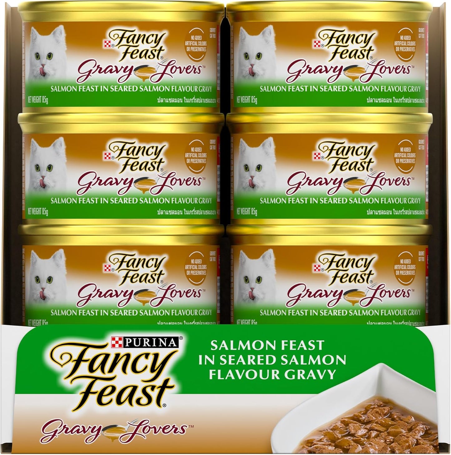FANCY FEAST Gravy Lovers Adult Wet Cat Food Seared Salmon in Gravy 24x85g