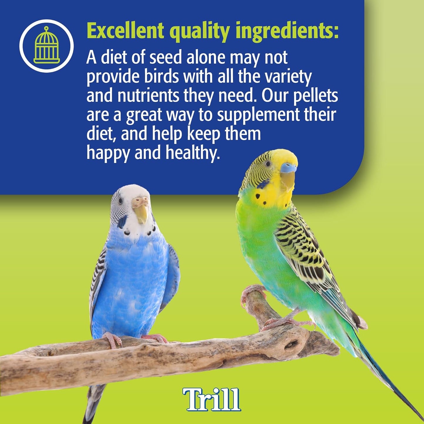 Trill Vitablend Small Bird Food 1.3kg, Pellets