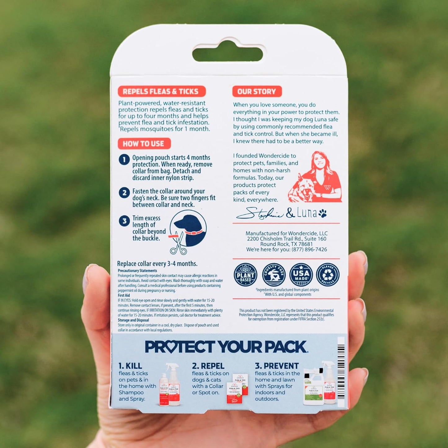 Wondercide Dog Collar - Flea, Tick, and Mosquito Repellent for Dogs - with Natural Essential Oils - Up to 4 Months Protection - Large Visit the Wondercide Store