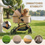 3-in-1 Dog Stroller for Medium Dogs up to 50 lbs, Smooth-Ride Pet Stroller with Detachable Carrier & Car Seat Combo