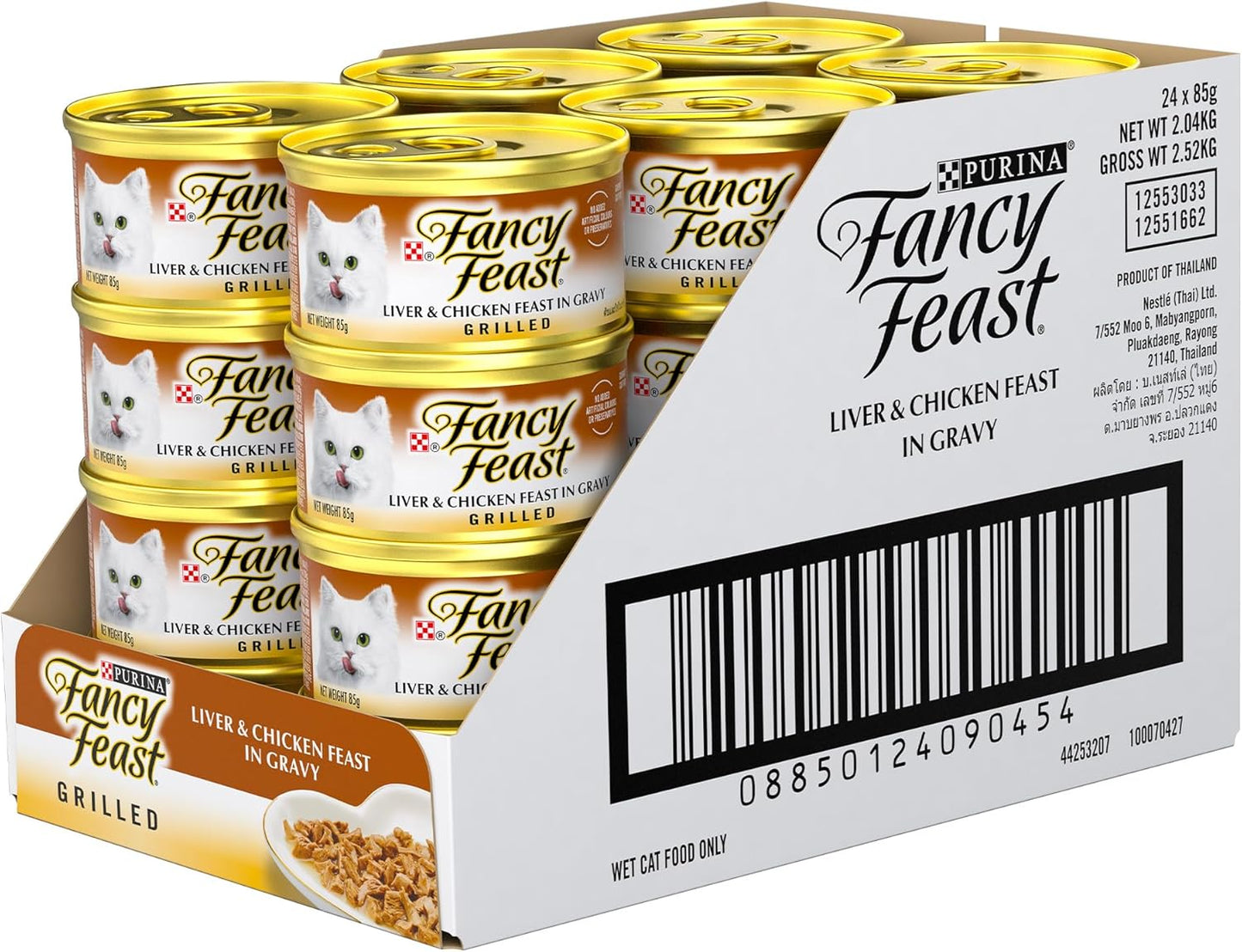 Fancy Feast Grilled Adult Wet Cat Food Grilled Liver & Chicken Feast in Gravy 24x85g