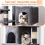 Heybly Cat Tree with Large Platform, Multi-Level Cat Tower with 2 Caves