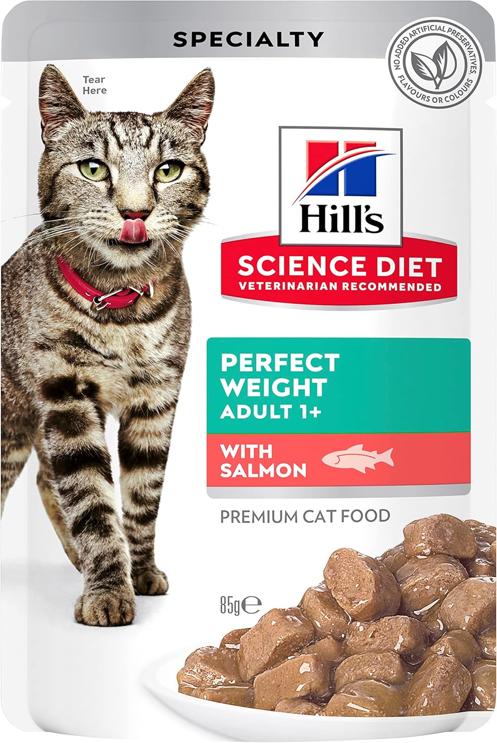 Hill's Science Diet Perfect Weight Wet Cat Food Pouches 85g, (Chicken & Salmon) 2x12 Pack