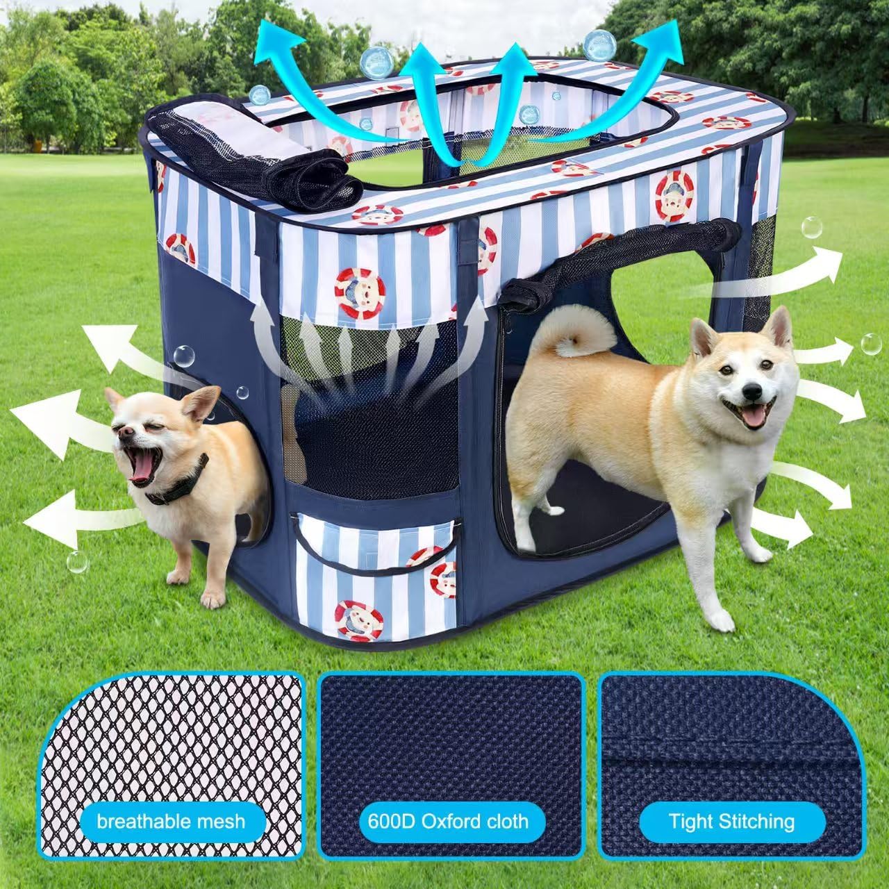 Foldable Dog Playpen Indoor,Expandable Puppy Playpen,Portable Pet Playpen for Small Animals
