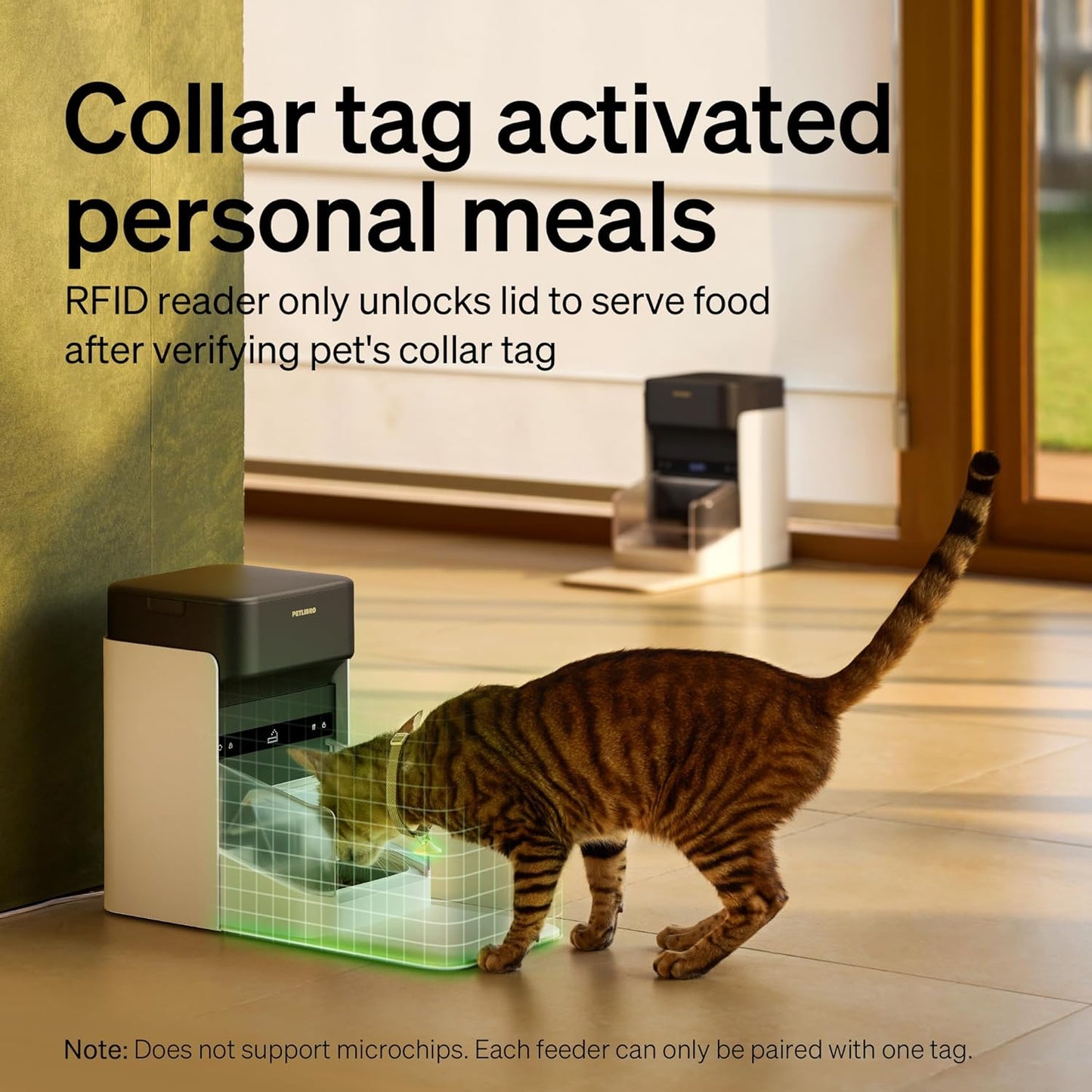 PETLIBRO RFID Automatic Cat Feeders for 2 Cats, 5G Wi-Fi 2 Cat Feeder Automatic, 3L Auto Cat Feeders with Light Collar Tag, Tag Activated 2 Automatic Cat Food Dispensers with Bowl Lid 1-10 Meals