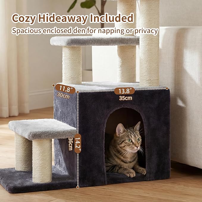 Heybly Cat Scratching Post, Sturdy Pet Stairs & Steps for Indoor Cats and Dogs