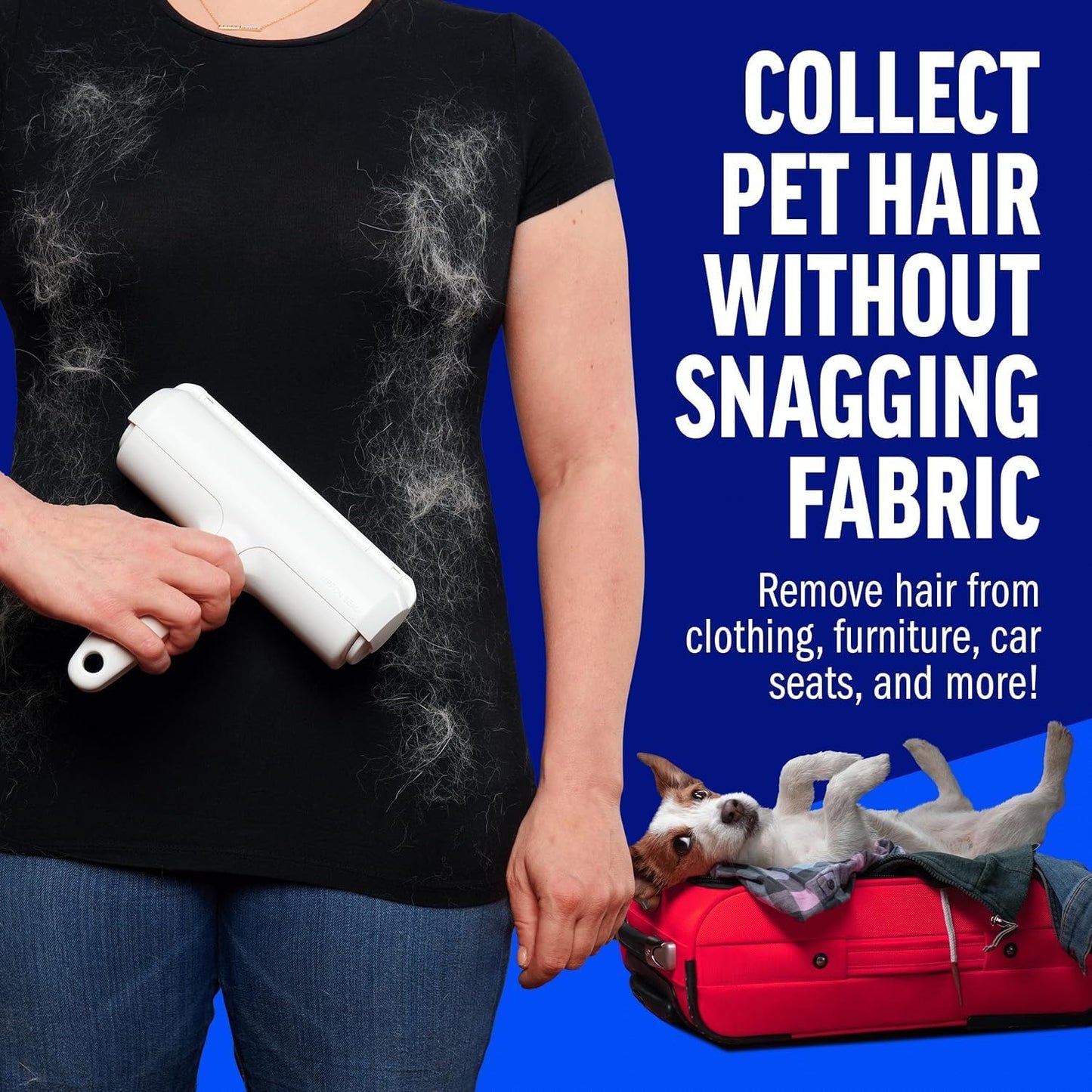 Pet Hair Remover and Reusable Lint Roller, Cat and Dog Hair Remover for Furniture