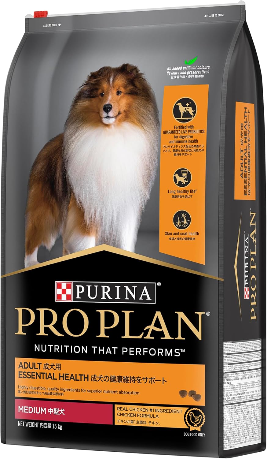 PRO Plan Adult Dry Dog Food Medium Breed Chicken 15kg