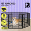 Beastie 24" Foldable Pet Dog Metal Playpen Enhanced, Universal Portable Pet Exercise Cage