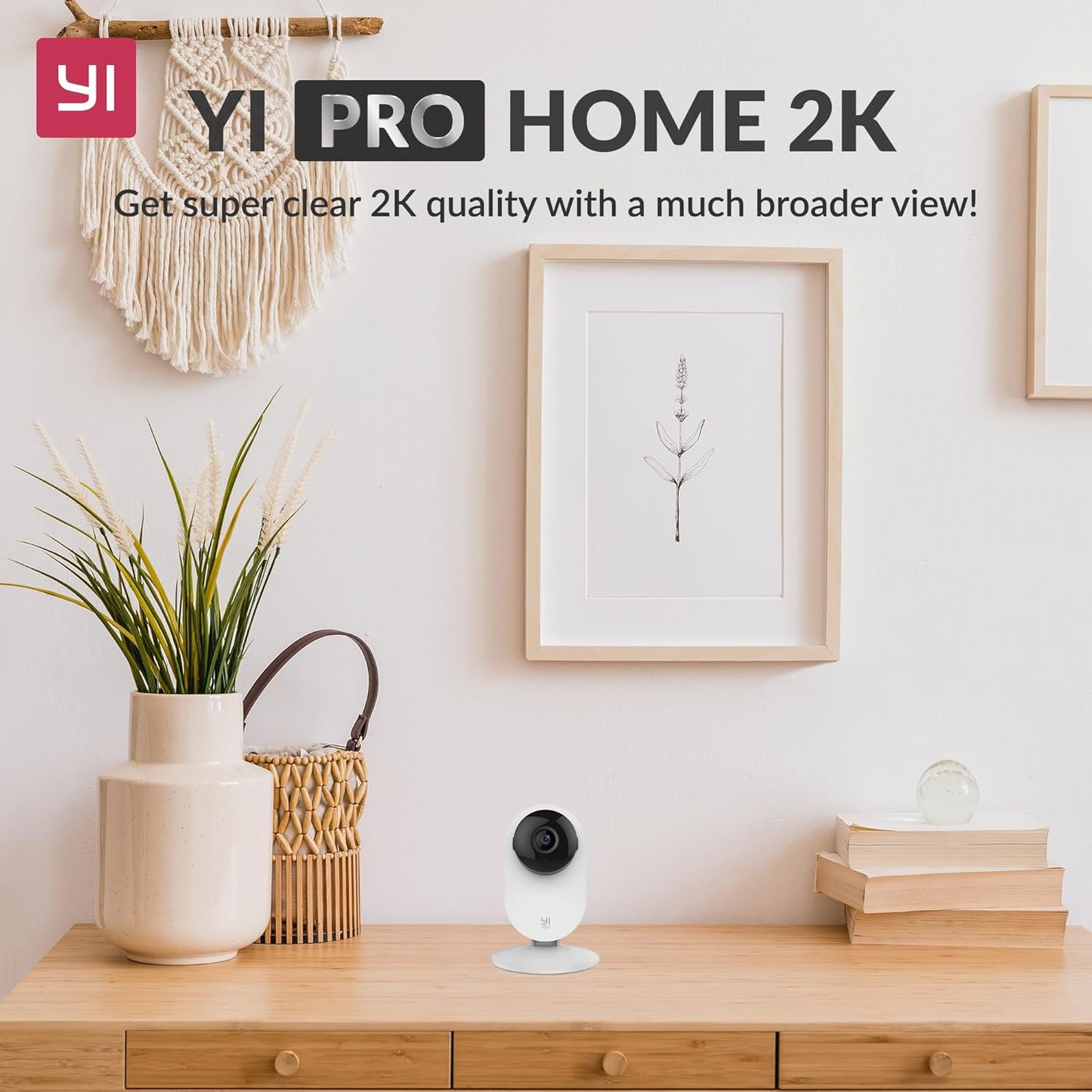 YI 2K 3MP Home Security Camera, Indoor Camera with Person, Vehicle, Animal Detection with Alexa