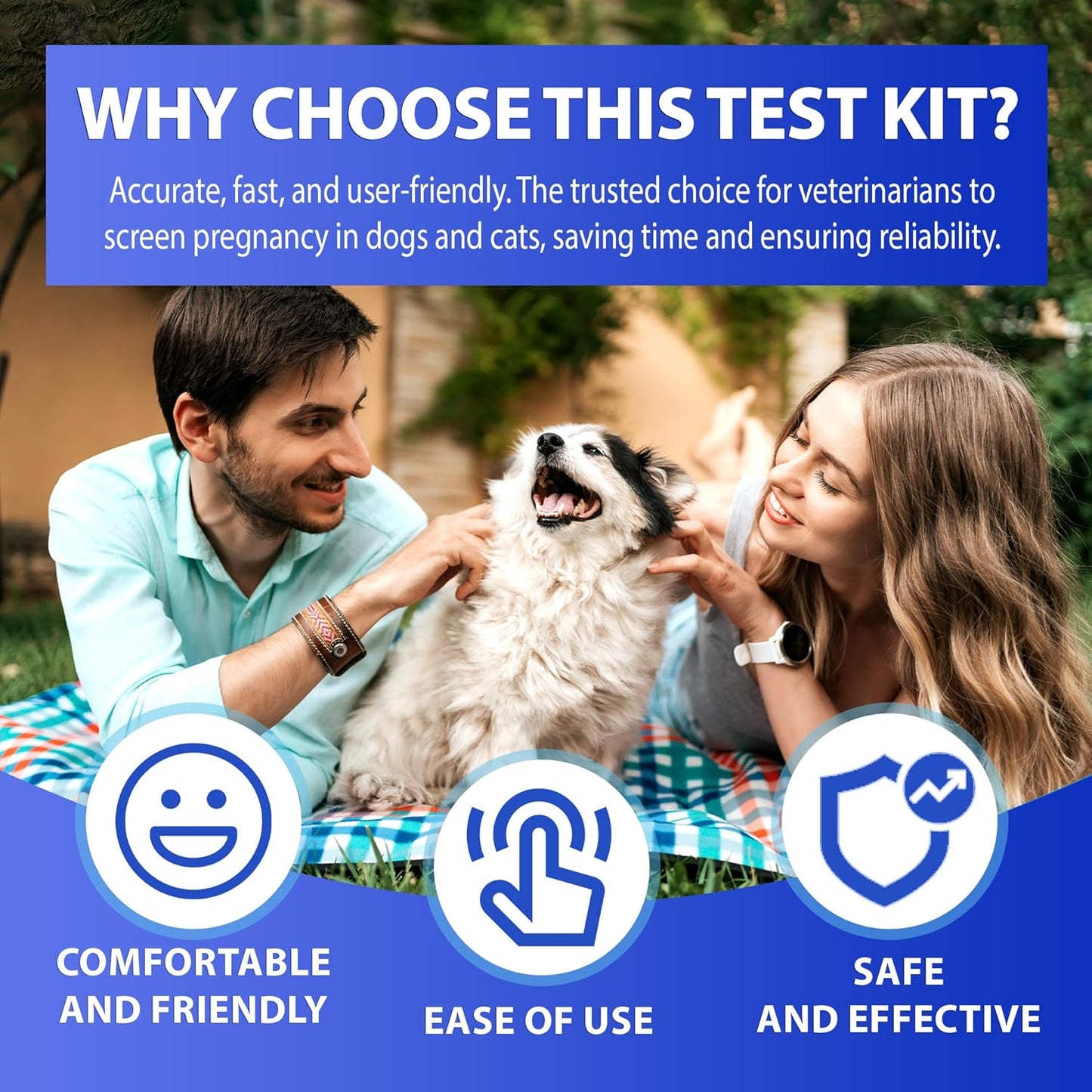 Dog Cat Pregnancy Test kit at Home – 2 Tests/Pack Canine & Feline Pregnancy Screening Kit Relaxin Test Kit