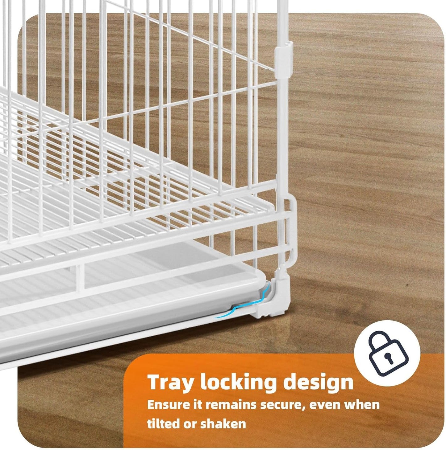 Pet Scene 3in1 Dog Crate 89x64.5x61cm,Dog Kennel Cat Cage Puppy Pen