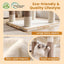 Heybly Cat Tree, 56" Multi-Level Easy Climb Tower for Large Cats HCT028MJ | Cat Furniture with 2 Perches, Cozy Hammock, Spacious Condo & Cat Basket, Durable Sisal Scratching Posts, Beige
