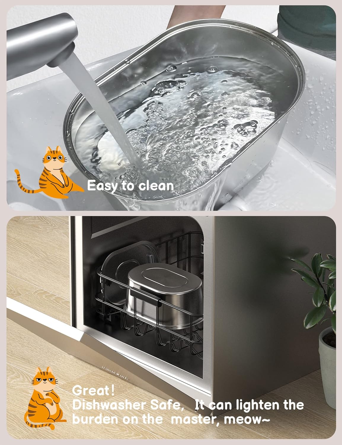 Cat Water Fountain Stainless Steel: 108oz/3,2L Pet Water Fountain