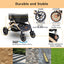 Dog stroller with 4 Wheels, Folding Cat Stroller for Small/Medium/Large dogs & cats to 60 lbs, pet stroller with removable carrier, Storage Basket,Cup Holder,3 in1 Multifunctiona Detachable