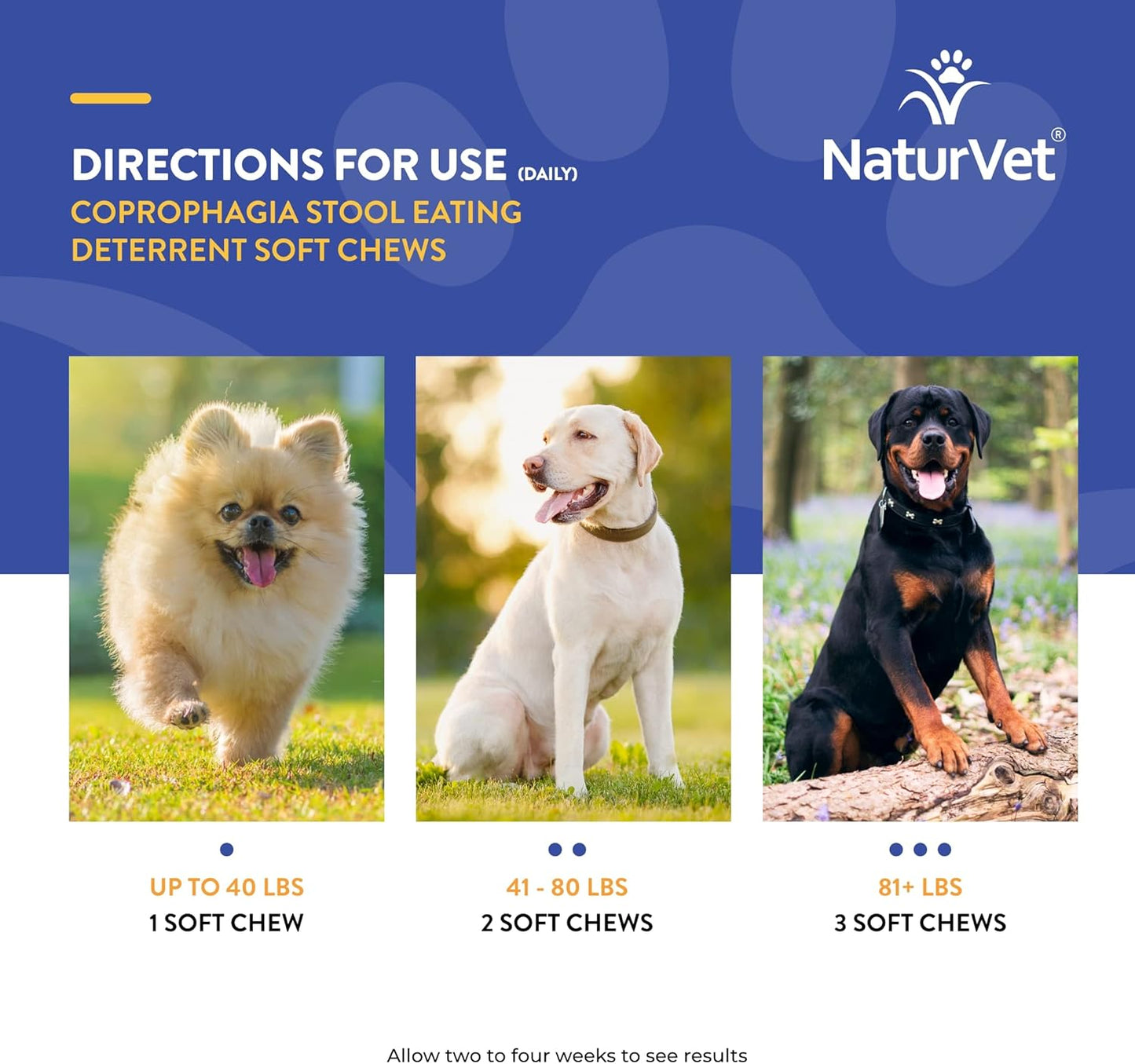 NaturVet – Coprophagia Stool Eating Deterrent Plus Breath Aid – 70 Soft Chews & Quiet Moments Calming Aid – Helps Promote Relaxation, Reduce Stress, Storm Anxiety, Motion Sickness for Dogs – 70 Ct.