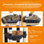 Heybly Cat Tree, 190cm Spacious & Tall Cat Tower for Large Cats, Cat Furniture with Large Top Perch, Solid Base, 2 Cat Condos