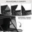 4-Wheel Pet Stroller for Small & Medium Dogs and Cats – Foldable Travel Pet Jogger with Breathable Mesh, Storage Basket & Cup Holder, Supports Pets up to 22 lbs