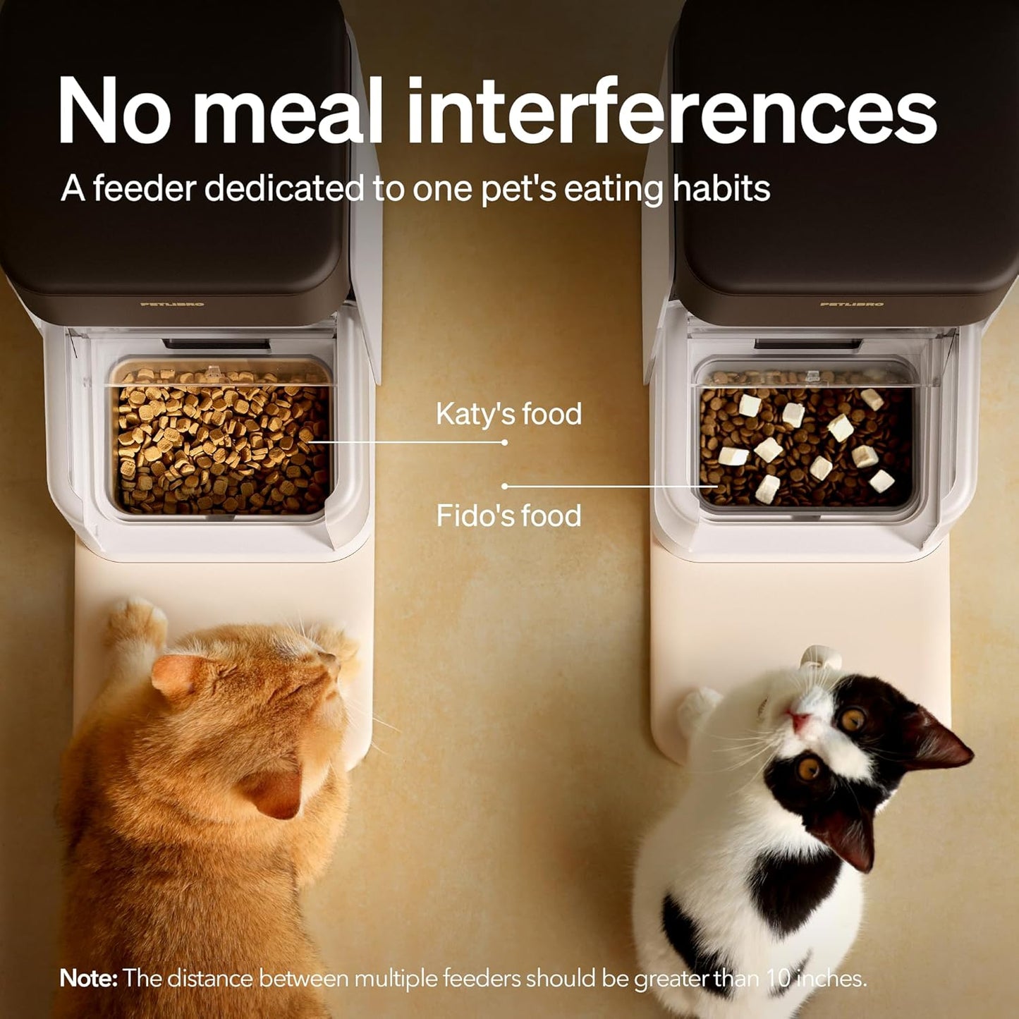 PETLIBRO RFID Automatic Cat Feeders for 2 Cats, 5G Wi-Fi 2 Cat Feeder Automatic, 3L Auto Cat Feeders with Light Collar Tag, Tag Activated 2 Automatic Cat Food Dispensers with Bowl Lid 1-10 Meals