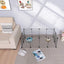 Dotala 12 Panels Metal Pet Playpen Tent Cats Exercise Pen Crate Cage Kennel Dog Foldable Fence Yard Barrier Ideal for Guinea Pigs, Rabbit, Gerbil, Puppy, DIY Metal Wire Yard Fence