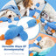 Vitscan Upgraded Goose Indestructible Dog Toys for Aggressive Chewers,Crinkle Squeaky Plush Dog Puppy Chew Toys for Teething, Duck