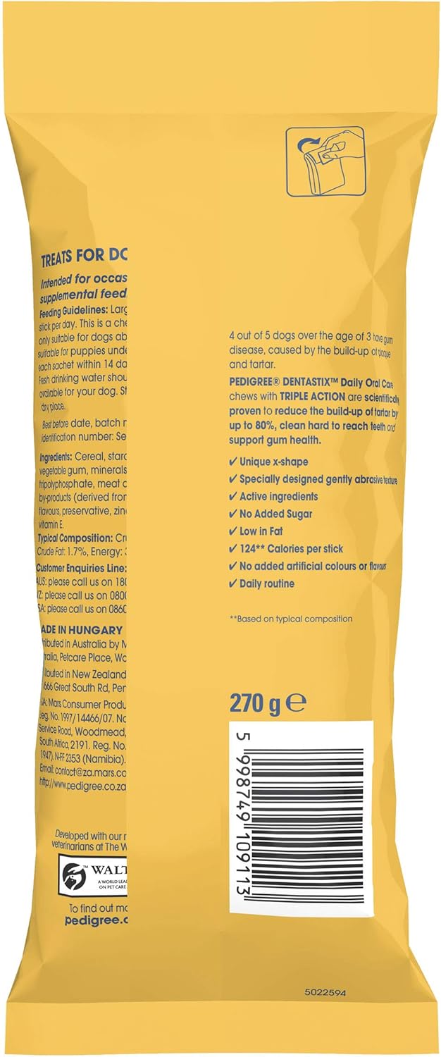 PEDIGREE DentaStix Large Dental Dog Treats Daily Oral Care 56 Sticks Value Pack
